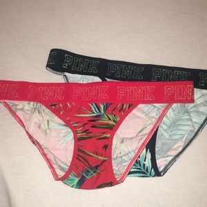 VS PINK tropical panty duo